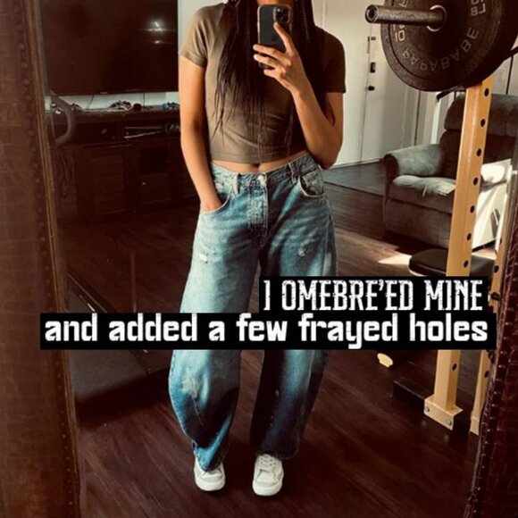 Good Luck Mid-Rise Barrel Jeans - Picture 4 of 6